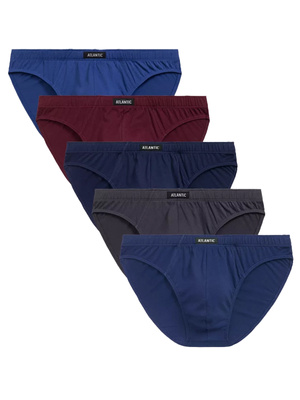 Niebieskie sportowe slipy męskie 5-pack bawełna Atlantic – maksymalny komfort użytkowania