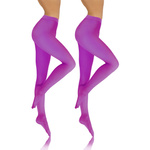 2x Kolorowe rajstopy kryjące z microfibry Hiver 40DEN