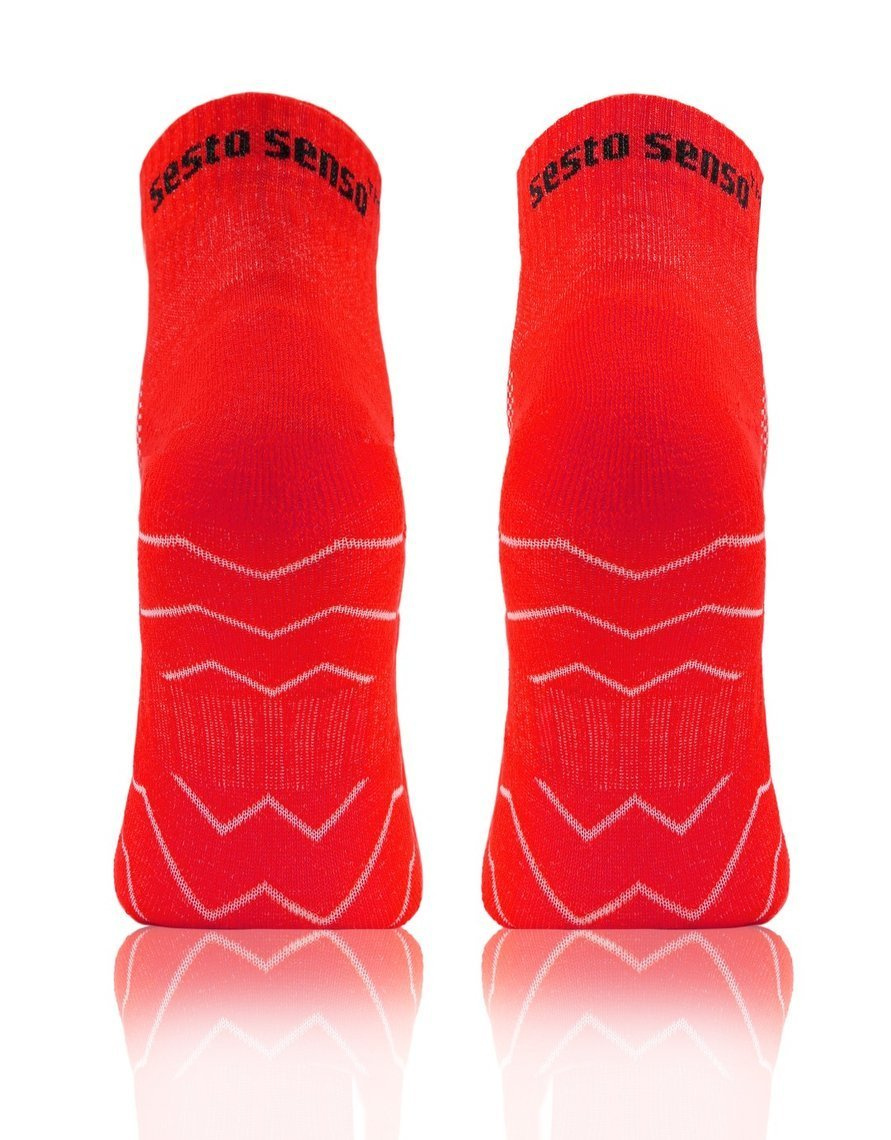 Czerwone skarpety sportowe 3/4 unisex 88% Bawełna AMZ Sesto Senso – komfort i wygoda