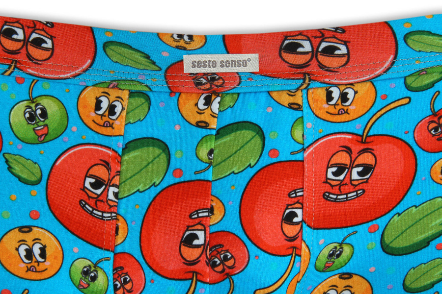 Kolorowe zabawne bokserki męskie 95% bawełna Funny 10 Sesto Senso – komfort i styl