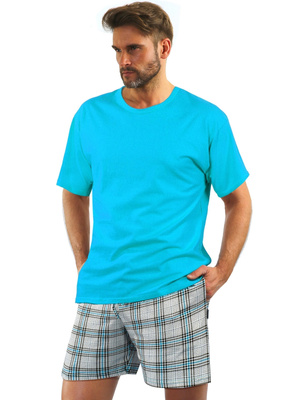 Piżama Męska Krótki Rękaw Krótkie Spodenki