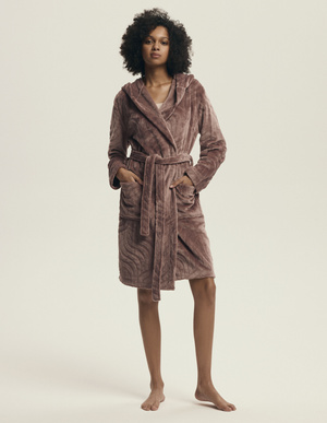 Szlafrok damski Devyn 43602 mahogany