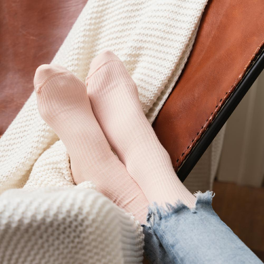 Bawełniane Szare Skarpetki Damskie Comfort