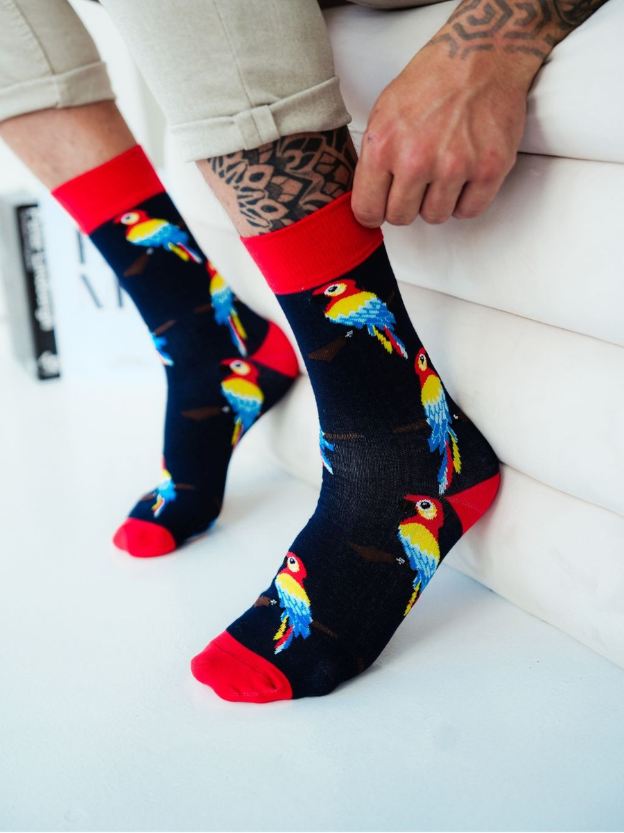 Zielone bawełniane skarpety męskie 75% bawełny model 0125 Milena – wygoda na co dzień