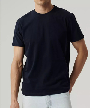 Granatowy bawełniany  x2 T-shirt męski 100% NMT-033 Atlantic – maksymalna wygoda.