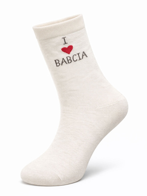 Skarpetki damskie super babcia ecru