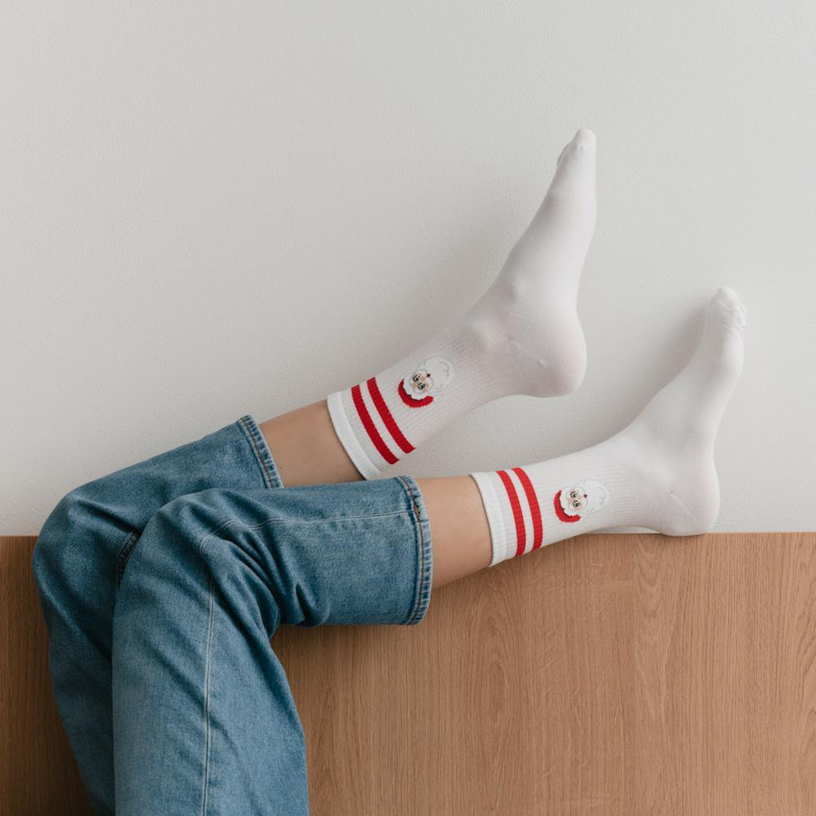 Skarpety Świąteczne Damskie Bawełniane