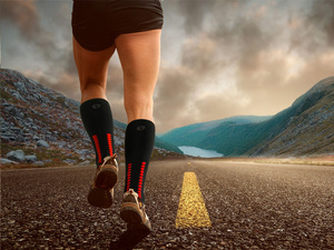 Skarpety Podkolanówki Sportowe Kompresyjne SKB12