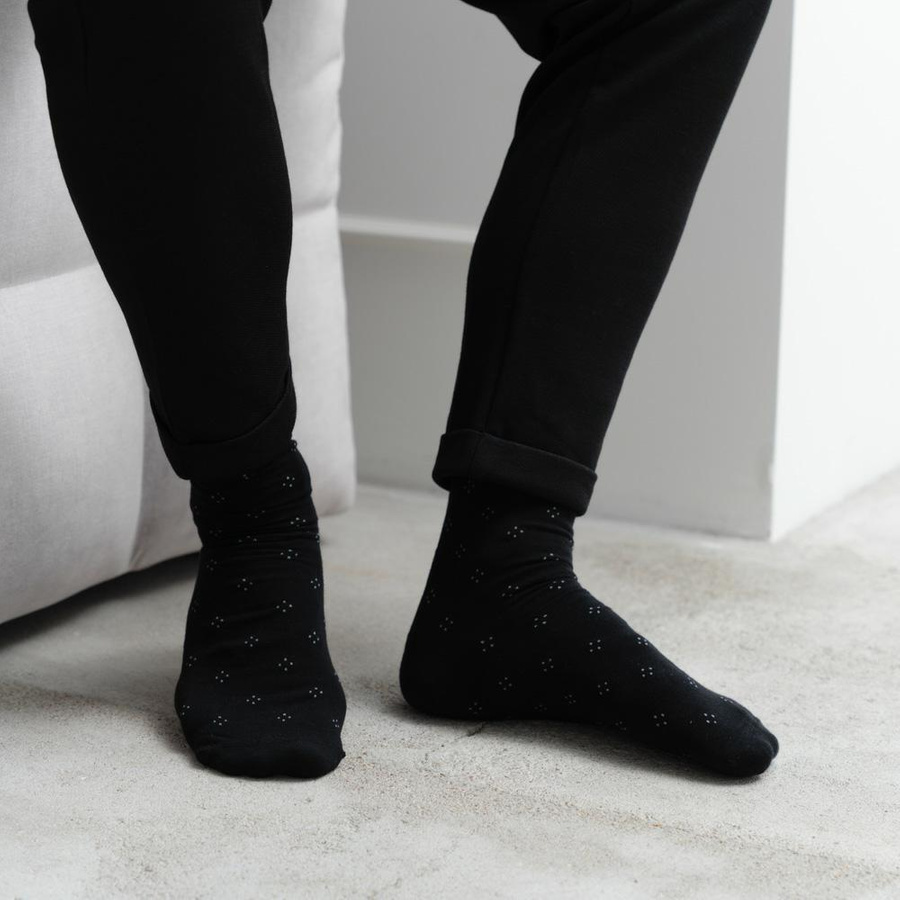 Skarpety garniturowe Wzór 122 niebieski