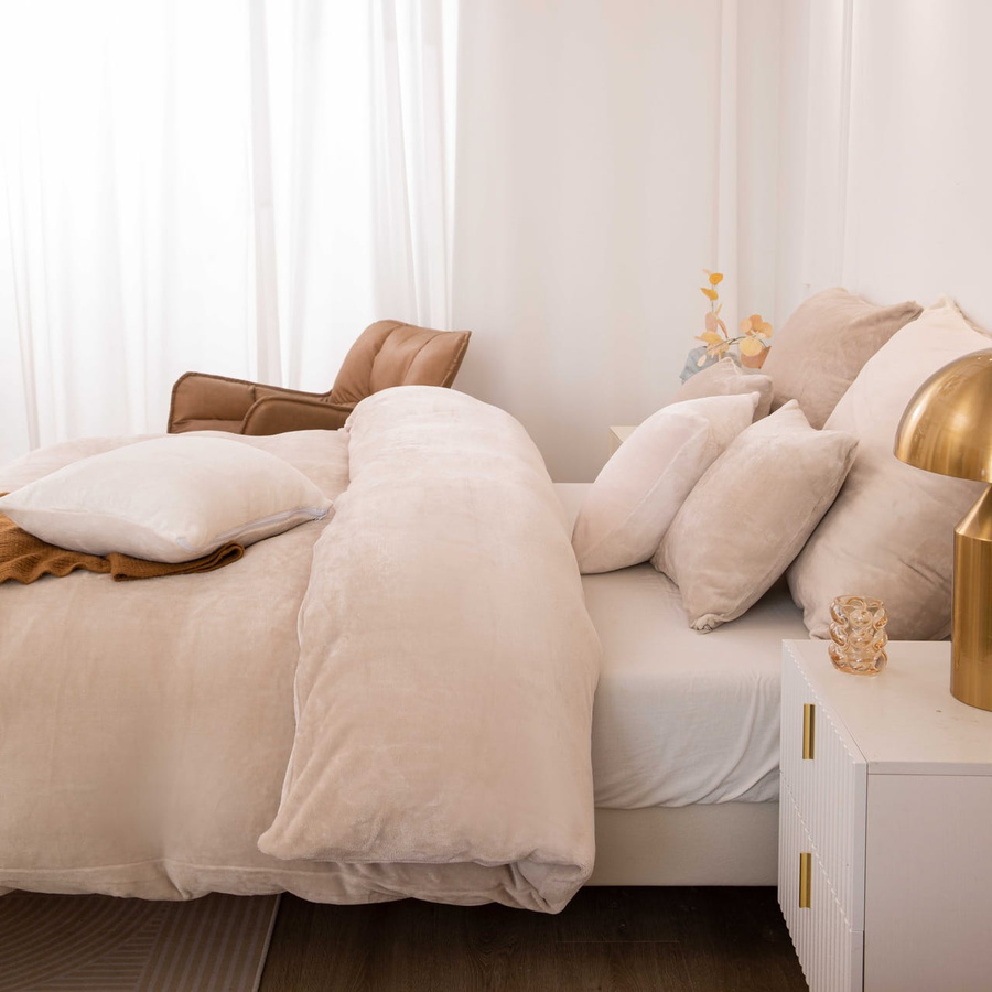 Miękka pościel beżowa 210g/m2 Cozy Spod Igły i Nitki – komfort snu