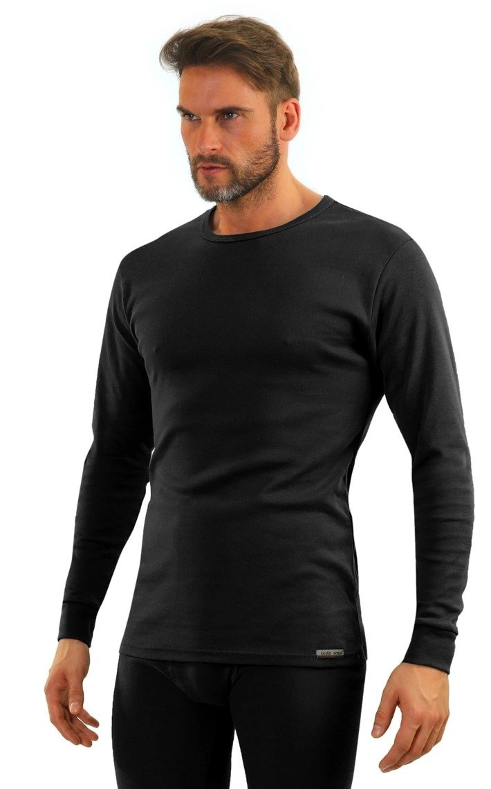 Szary ciepły komplet bielizny męskiej 100% bawełna Sesto Senso – idealny na zimne dni.