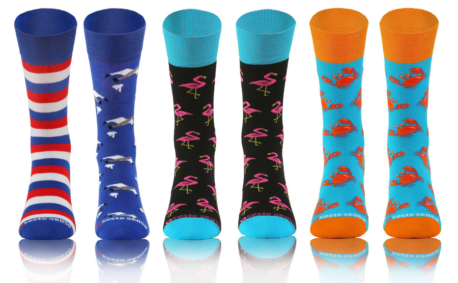 3X Kolorowe Skarpety NIE DO PARY