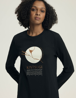 Damska piżama Dairoku 43727 czarna