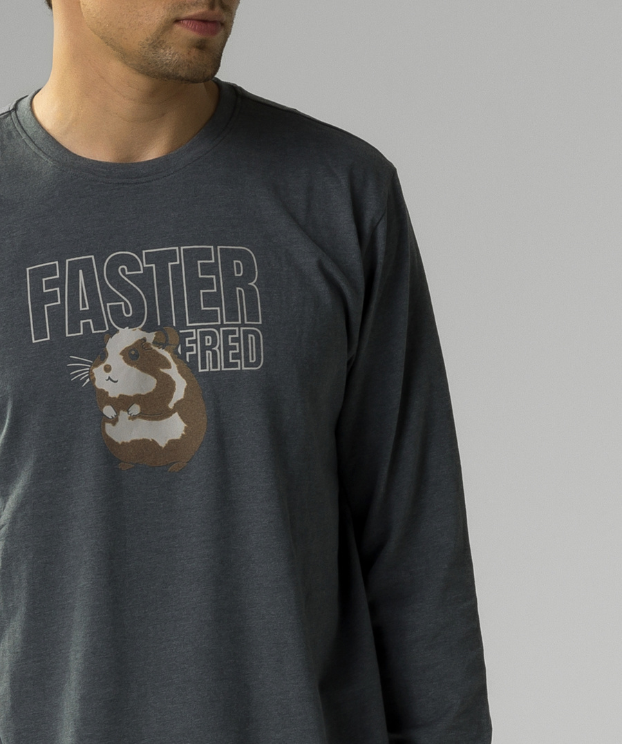 Szara komfortowe piżamy męskie 65% poliester NMP-376 Atlantic – wygoda i styl na noc.