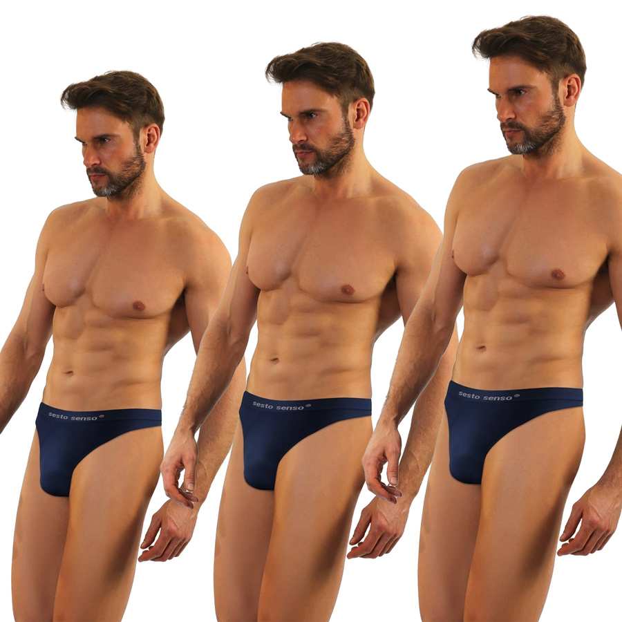 3x Stringi Męskie bezszwowe sportowe