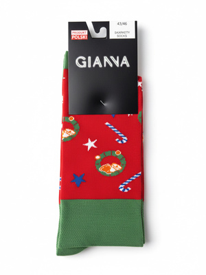 Skarpetki Męskie Świąteczne Wianek 