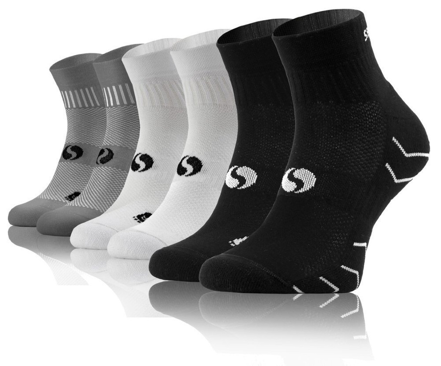 Sportowe oddychające skarpety 3 pary unisex 3/4 AMZ Sesto Senso – komfort w każdą pogodę