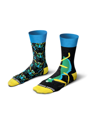 Długie Skarpetki Kolorowe Bawełniane Unisex 90% Bawełna z Zabawnym Wzorem Sesto Senso