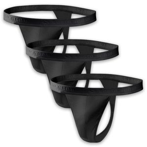 3x Stringi Męskie bawełniane z odkrytą gumą Tiger