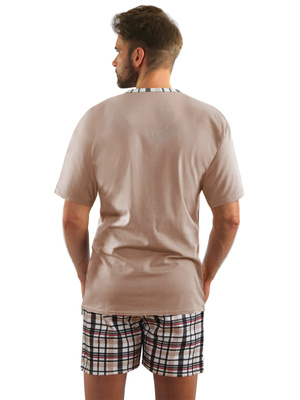 Piżama Męska Krótki Rękaw Krótkie Spodenki