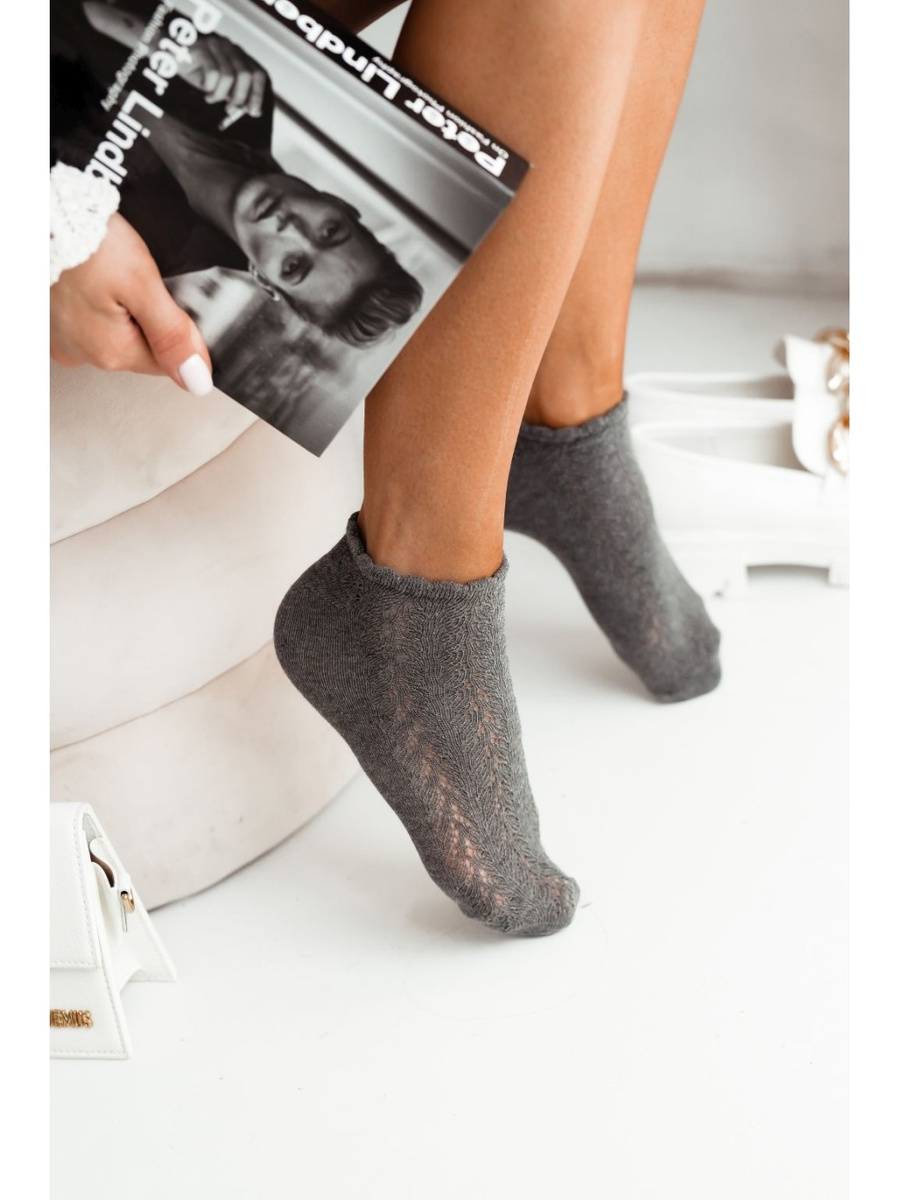 Skarpetki Stopki Damskie Ażurowe