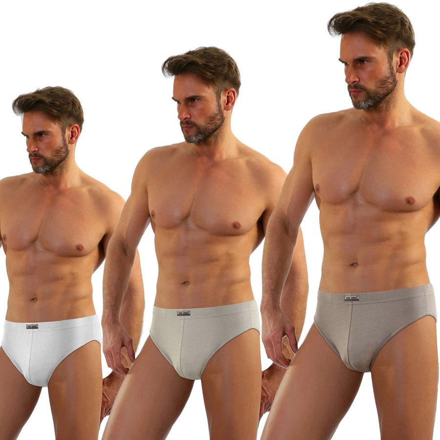 3x Antyalergiczne wyprofilowane slipy męskie LEOPARD 