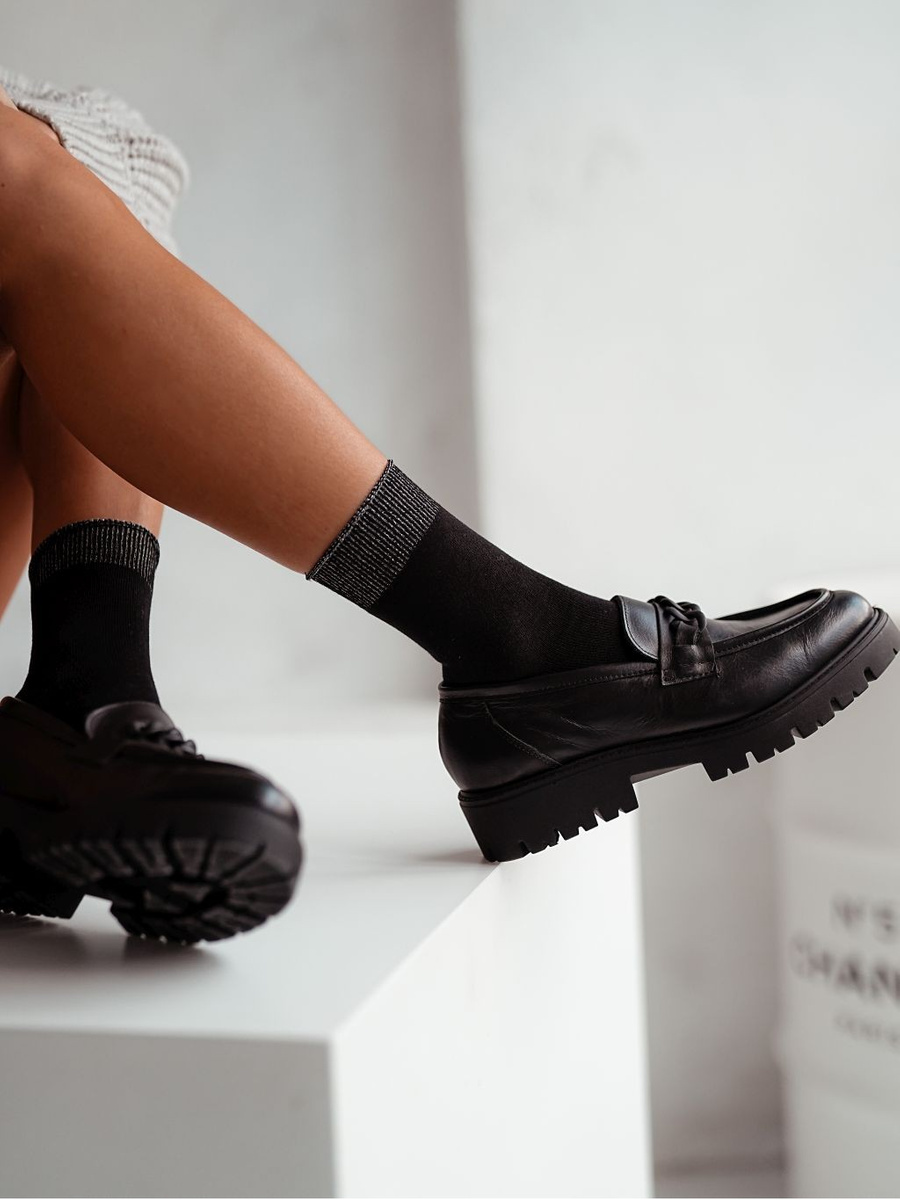 Skarpetki Damskie z Lureksowym Ściągaczem