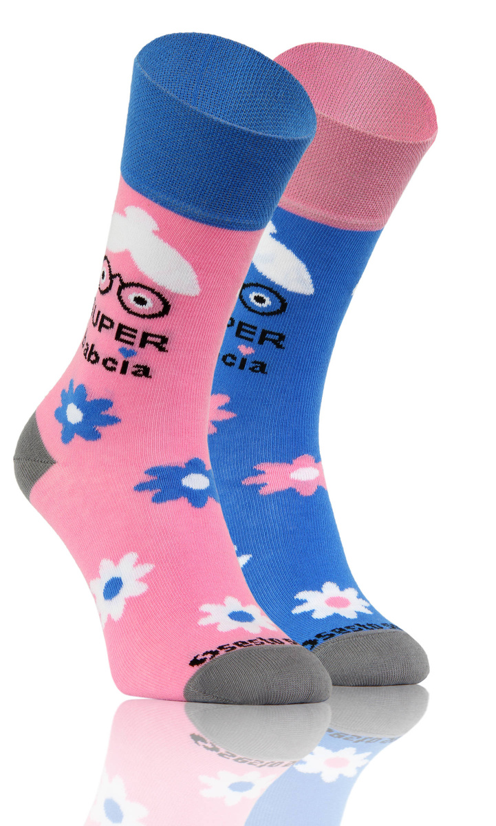 Kolorowe SKARPETY FINEST Sesto Senso Dla Babci i Dziadka