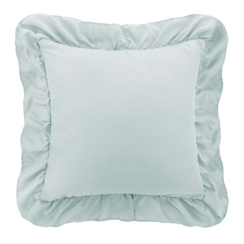 Szałwiowa pikowana poszewka dekoracyjna z zamkiem RUFFY Spod Igły i Nitki – upiększenie sypialni