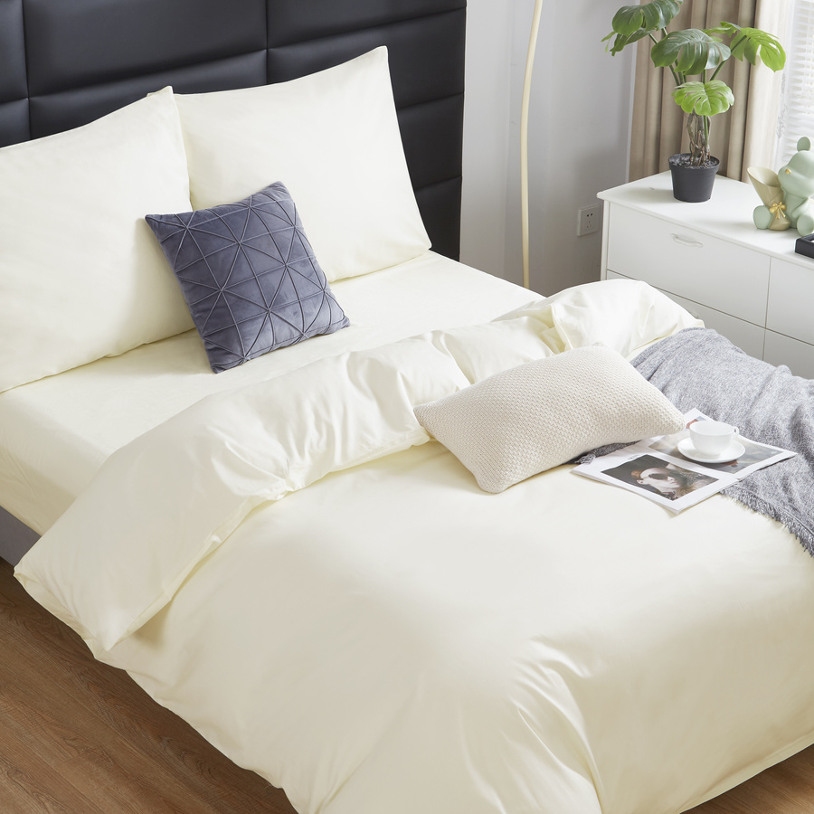 Masełkowa gładka pościel damska 120g/m² model Masełkowa Spod Igły i Nitki – komfortowy sen.