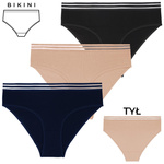 Bawełnianie figi damskie bikini 3-pak