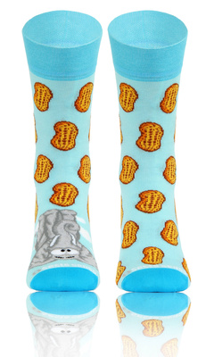 Długie Skarpetki Kolorowe Bawełniane Unisex 90% Bawełna z Zabawnym Wzorem Sesto Senso