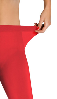 Czerwone kryjące rajstopy damskie microfibra 40 DEN Hiver Sesto Senso – komfort i elegancja