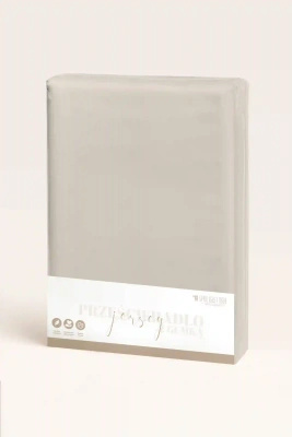 Prześcieradło Jersey Taupe Z Gumką