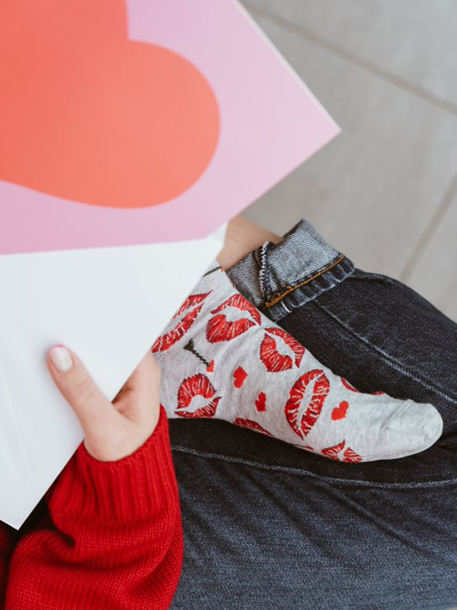 Kolorowe SKARPETY NA WALENTYNKI Art. 136 Steven