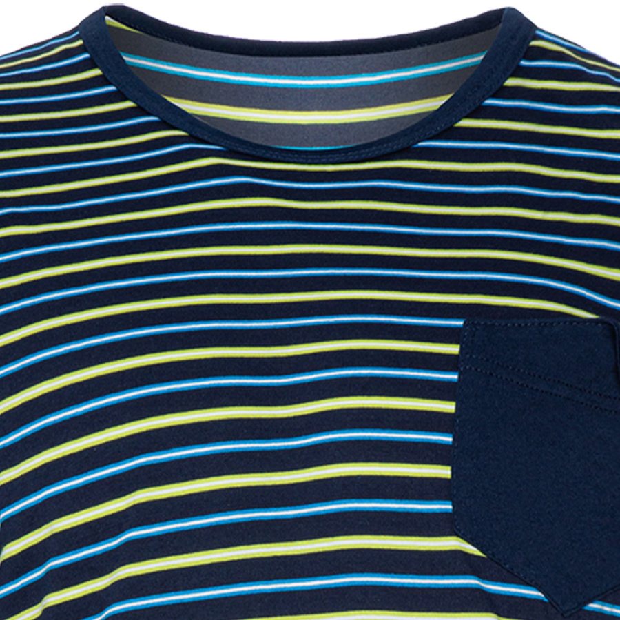 Piżama Męska długi rękaw długie spodnie bawełniana z ozdobną kieszonką