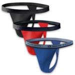 3x Stringi Męskie bawełniane z odkrytą gumą Tiger