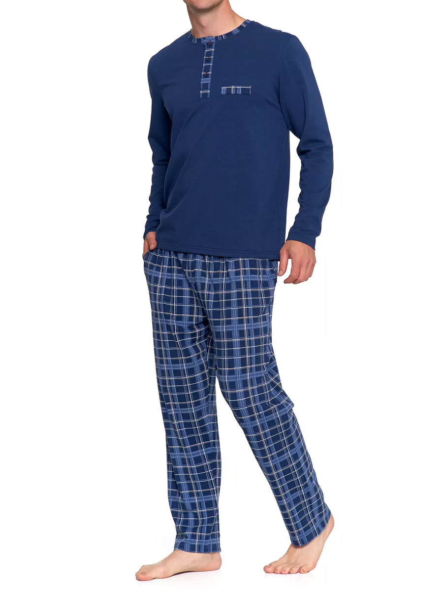 Piżama męska bawełniana z długim rękawem