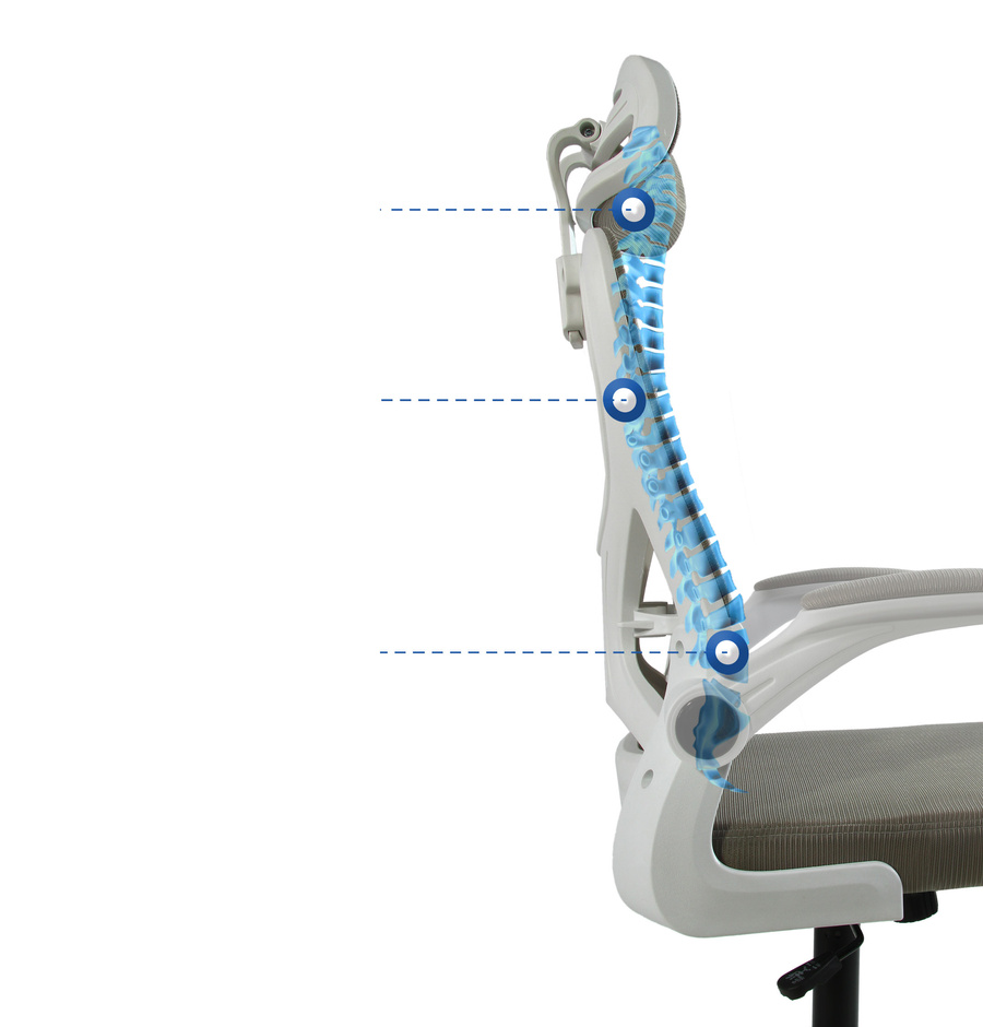 Fotel biurowy V1 jasny szary