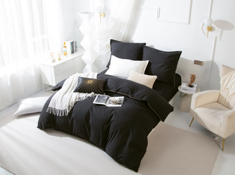 POŚCIEL QUEEN CZARNA ZŁOTA