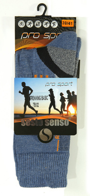 Kolorowe wzmocnione skarpety trekkingowe Trekking Basic Sesto Senso – komfort i ochrona