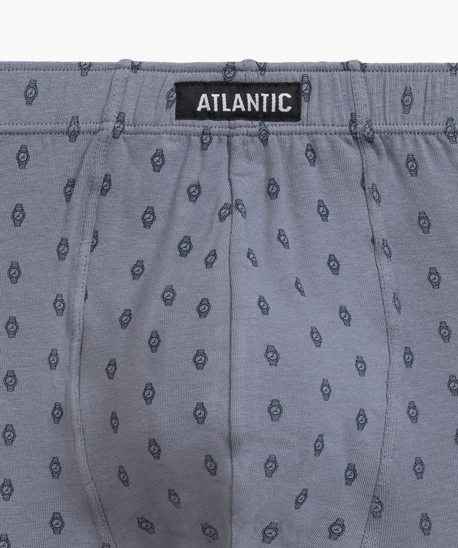 Granatowe elastyczne bokserki męskie 95% bawełna 3MH-195 Atlantic – komfort i styl.