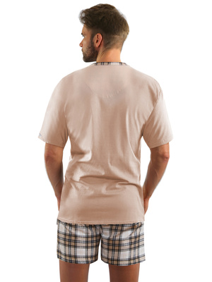 Piżama Męska Krótki Rękaw Krótkie Spodenki