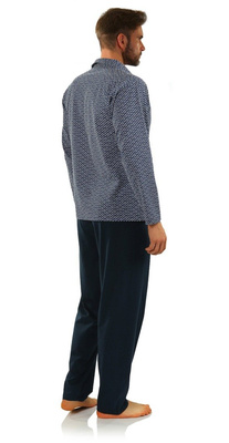 Piżama Męska Długi Rękaw Rozpinana