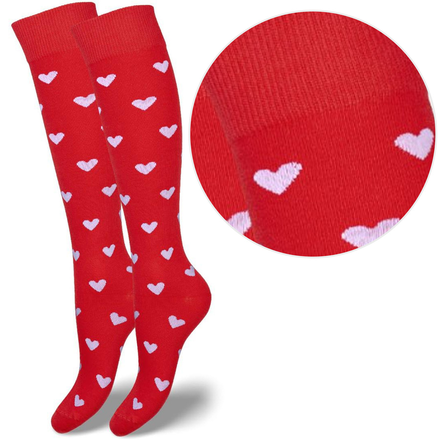 Podkolanówki damskie w Serca 248