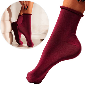 Skarpety Damskie Gładkie Bezuciskowe