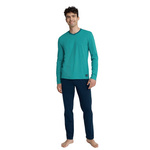 Piżama męska Udon wielokolorowa bawełna