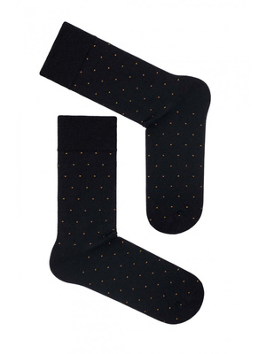 Skarpety garniturowe bawełniane w kropki 0040.001, Kolor Granatowy 1, Rozmiar 42-46