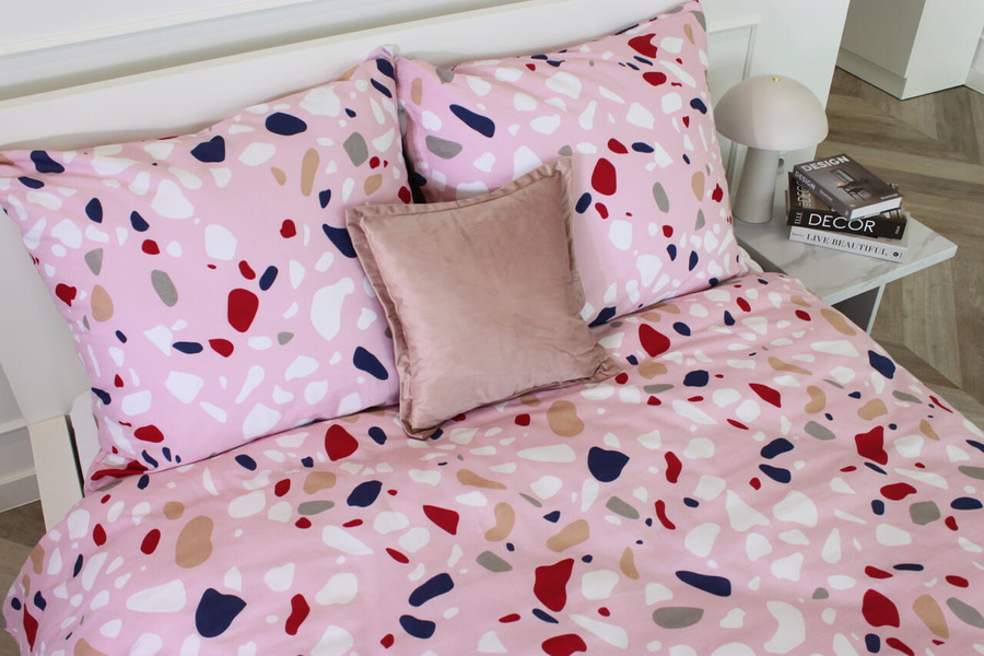 Różowa bawełniana pościel damska 160x200 Lastryko Spod Igły i Nitki – komfort snu.