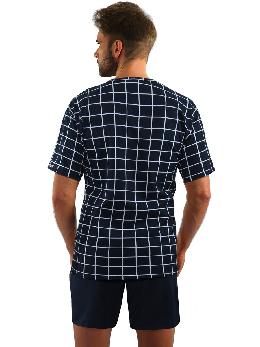 Piżama Męska Krótki Rękaw Krótkie Spodenki